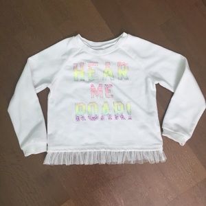4T Girls Sweatshirt Hear Me Roar